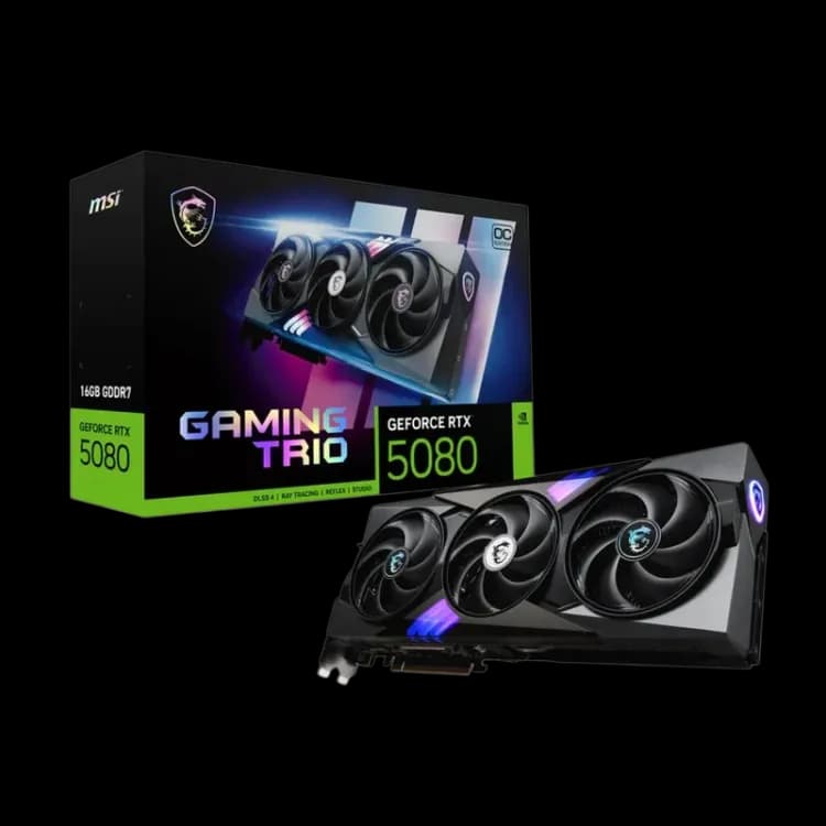 Graphics Card MSI GeForce RTX 5080 GAMING TRIO OC - 16GB - Image 1