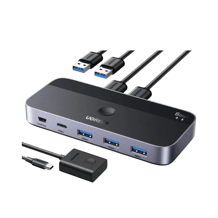 UGREEN UG-15705 USB 3.0 Computer Sharing Switch 2-in-4 Hub - Image 1
