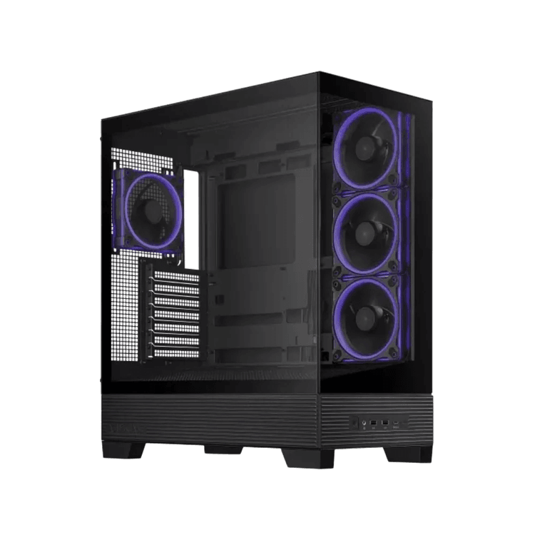 ASUS A31 PLUS ARGB Panoramic Gaming Case - BTF Compatible - Black - Image 1