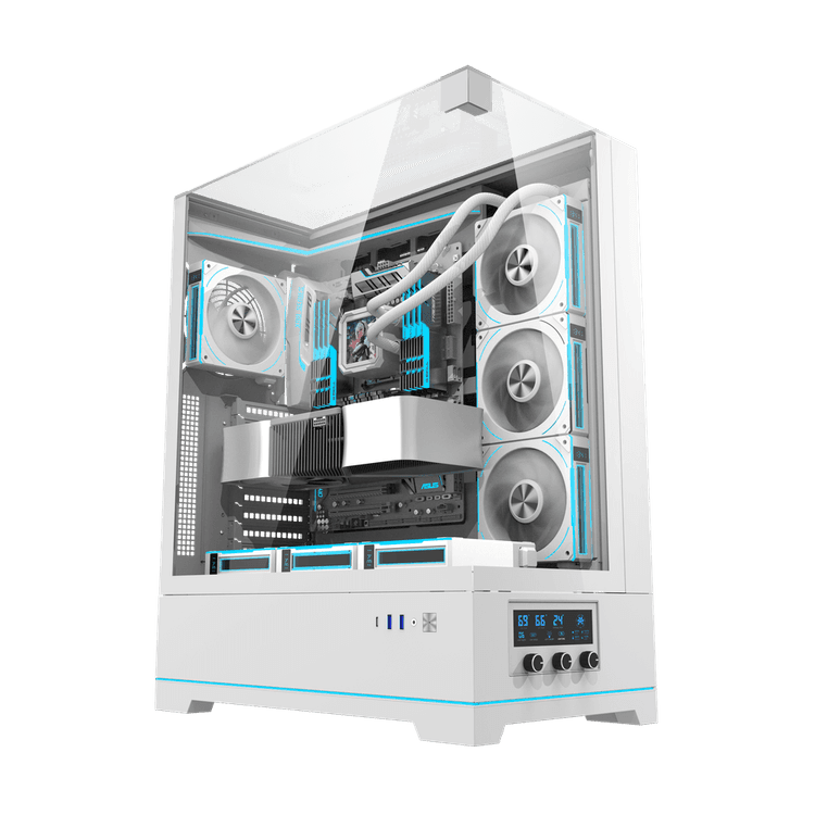 Case DarkFlash DY450L Pro Mid Tower Case - White - Image 1
