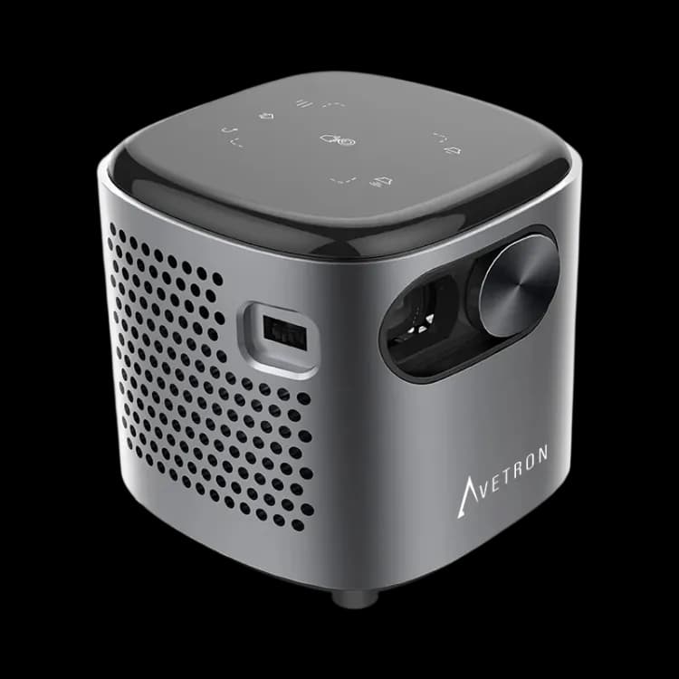 Avetron Portable DLP Projector – 480P Native, 70 ANSI Lumens, Android 11, 1GB+32GB, 1080P Support, Wi-Fi, Bluetooth, Built-in Battery - Image 1