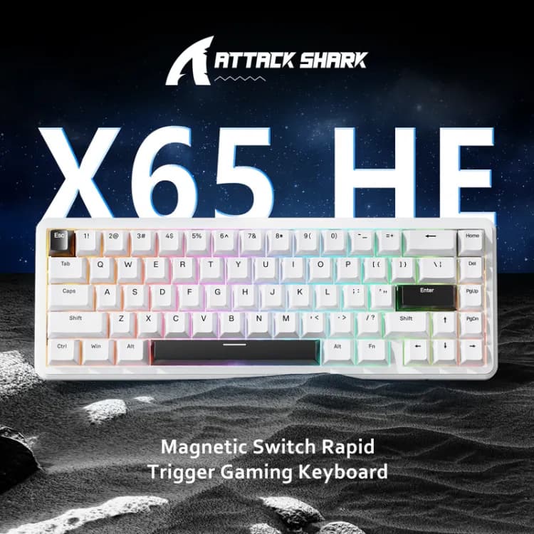 ATTACK SHARK X65 HE Magnetic Switch Rapid Trigger Keyboard - Image 2
