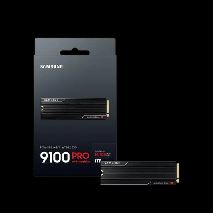 SAMSUNG 9100 PRO 1TB NVMe M.2 PCIE5 WITH HEATSINK SSD - Image 1