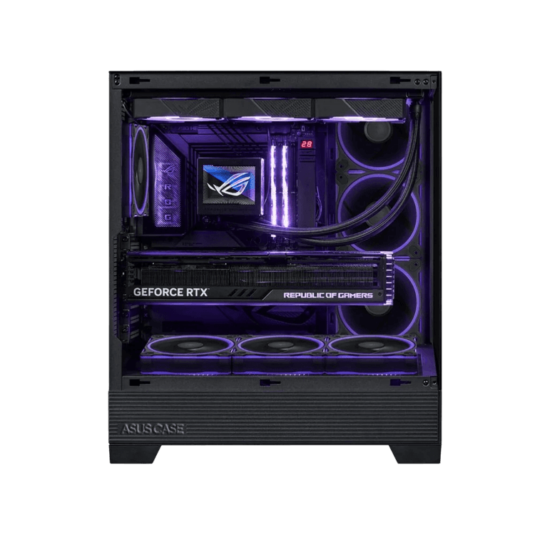 ASUS A31 PLUS ARGB Panoramic Gaming Case - BTF Compatible - Black - Image 2