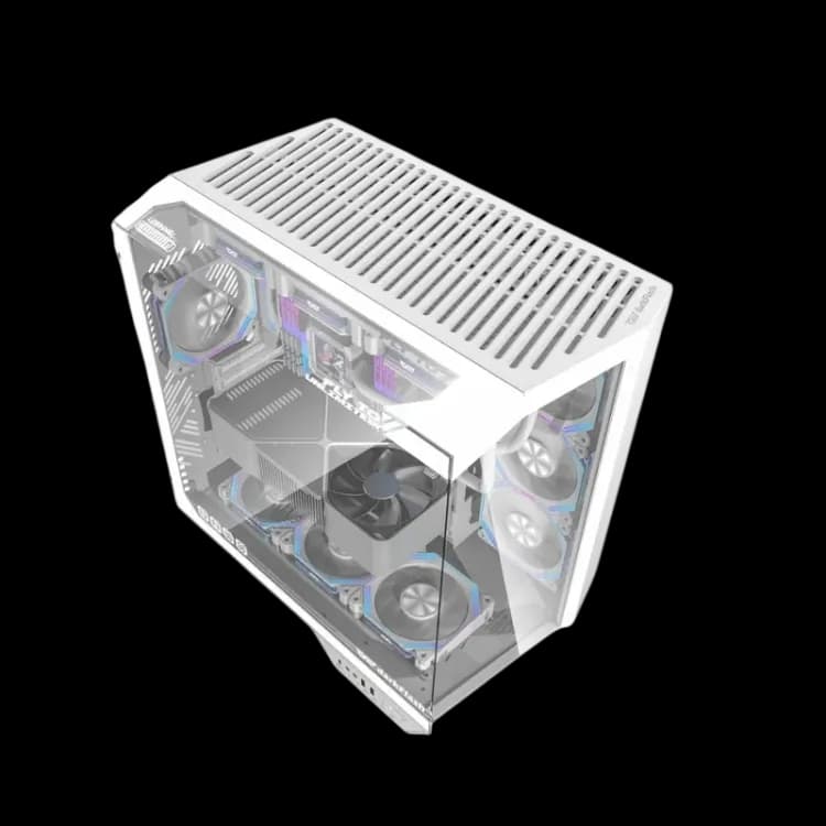 DarkFlash DY470 Mid Tower Case - White - Image 4