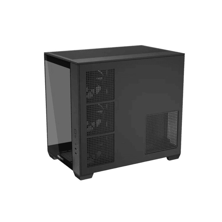 ASUS A32 PLUS ARGB Panoramic Gaming Case - Dual-Chamber Mid-Tower - Black - Image 4
