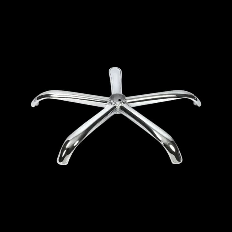 Silver Round Aluminum Revolving Chair Base - Image 1