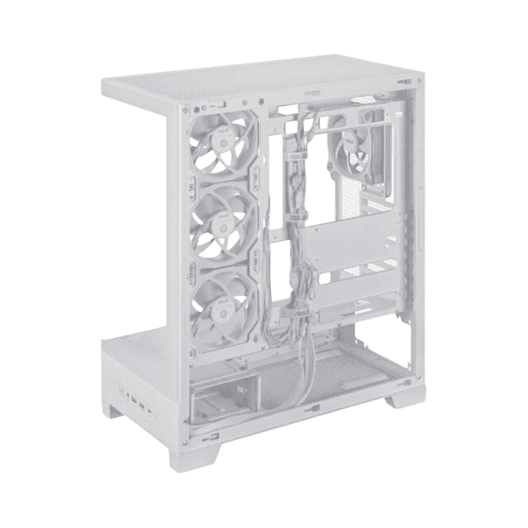 ASUS A31 PLUS ARGB Panoramic Gaming Case - BTF Compatible - White - Image 3