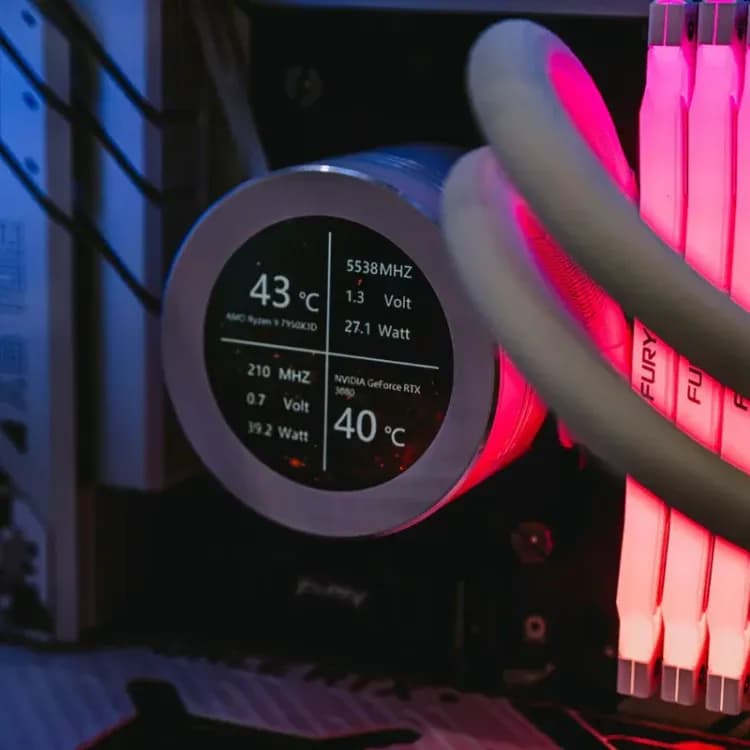 DarkFlash DN360S Liquid CPU Cooler - White - Image 4