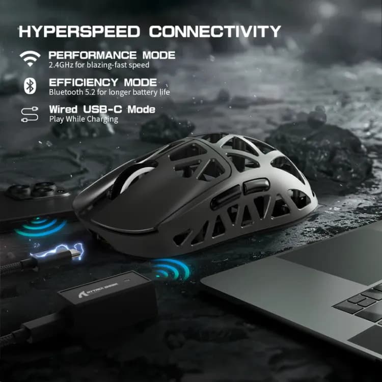 ATTACK SHARK R2 Magnesium Alloy PAW3950 Gaming Mouse 8K  - Image 6