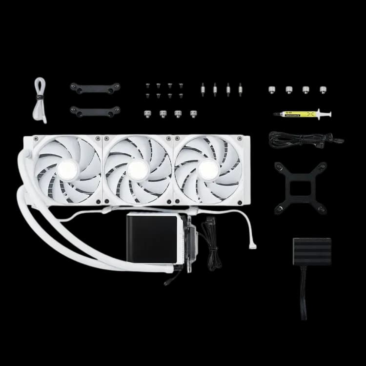 TRYX Panorama 360 ARGB 360mm AIO 6.5'' AMOLED L-Shaped Screen 3D Anamorphic Effect Display Customizable AIO Cooler 360mm - White - Image 3