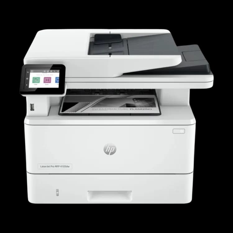 HP LaserJet Pro MFP 4103dw, All-in-One Printer, 40 PPM, 1200 DPI, Wi-Fi - Image 1