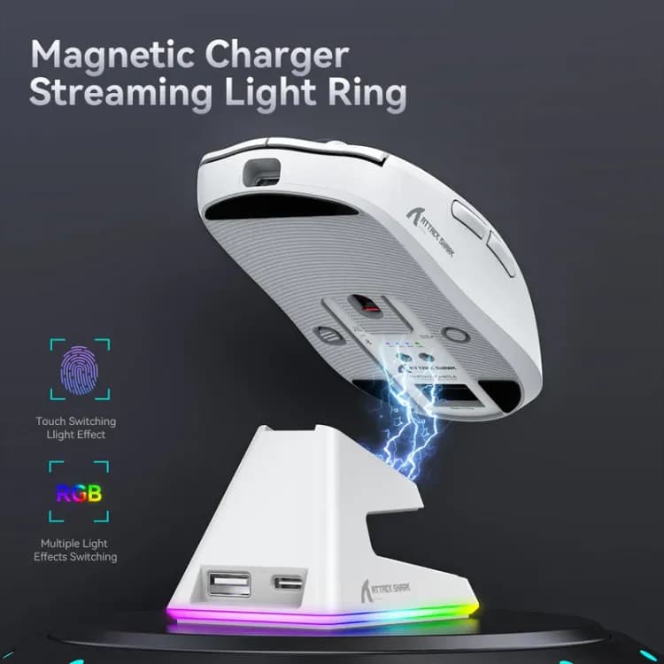 ATTACK SHARK X6 Three Modes Gaming Mouse With Charging Dock - Image 5