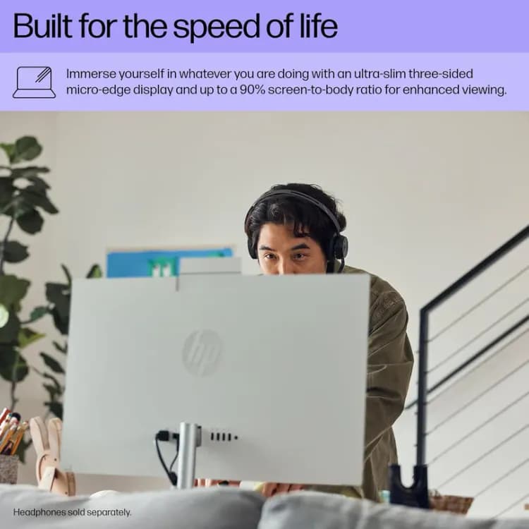 HP AIO 27-cr1004ne PC - 27" FHD 60Hz Touch Screen - Intel Core Ultra 7 155U - 16GB RAM - 512GB SSD - Shared - WIN 11 PRO K - Image 12