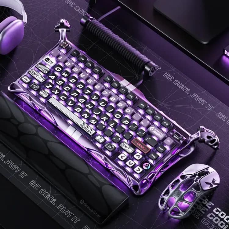 GravaStar Mercury V75 Pro Magnetic Iron Purple (wired) - Image 5