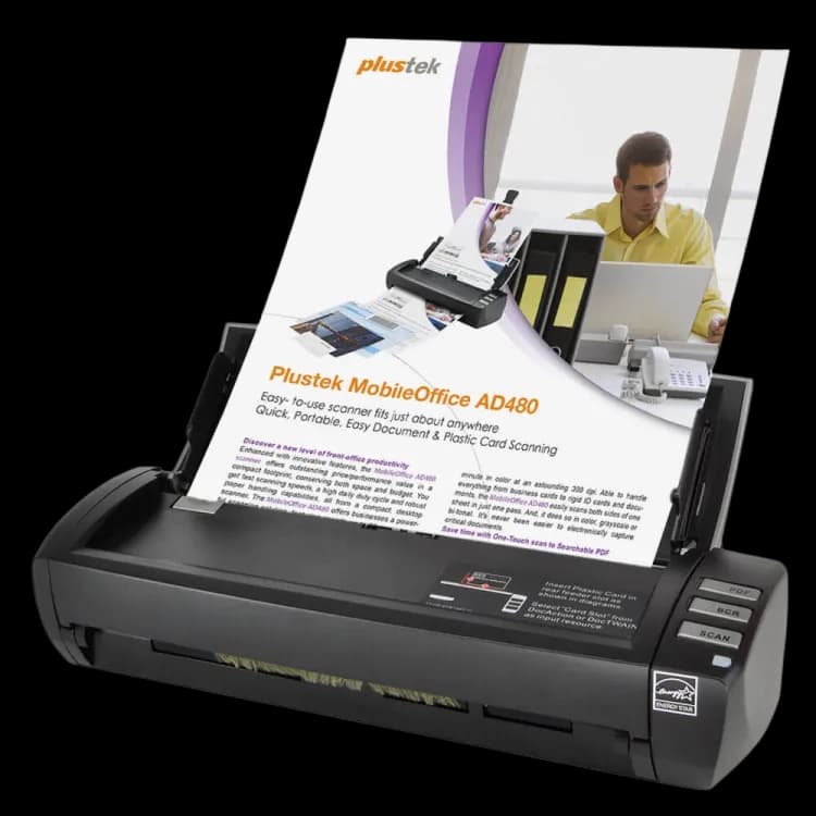 Plustek MobileOffice AD480 Automatic Document Feeder (ADF) Scanner - Image 4