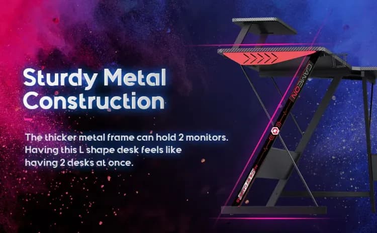 GAMEON L-Shaped Slayer I Series Gaming Desk - Image 4