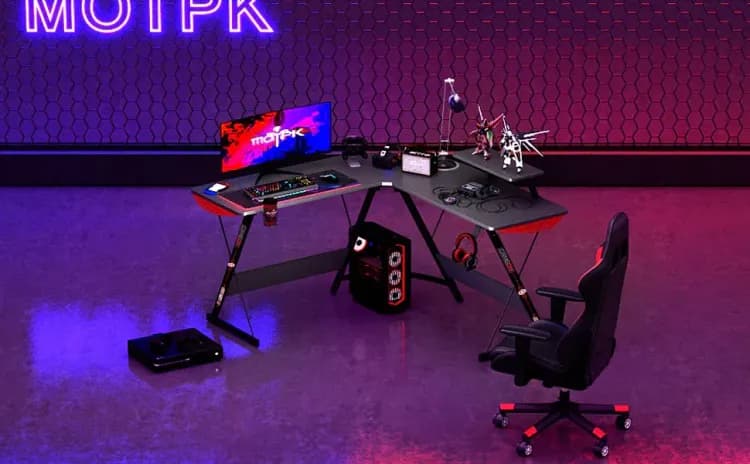 GAMEON L-Shaped Slayer I Series Gaming Desk - Image 5