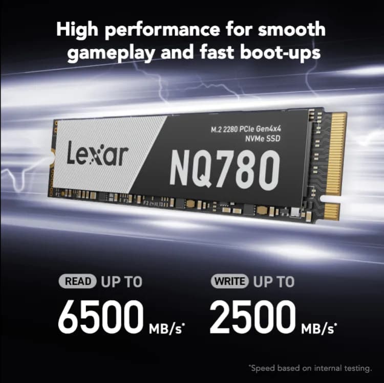 Lexar® NQ780 M.2 2280 PCIe Gen 4×4 NVMe SSD  1TB - Image 2