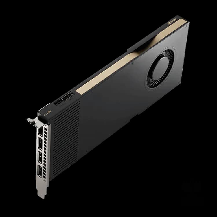 PNY NVIDIA RTX A4000 16GB GDDR6 ECC, 6144 CUDA Cores, PCIe 4.0, 140W, Single-Slot, 4x DisplayPort 1.4 - Image 1