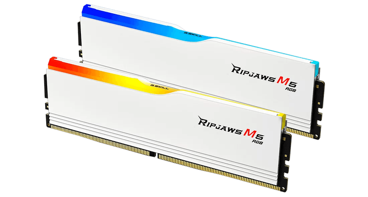 G SKILL Ripjaws M5 RGB DDR5 96GB (2x48GB) 6000MHz CL30 - White