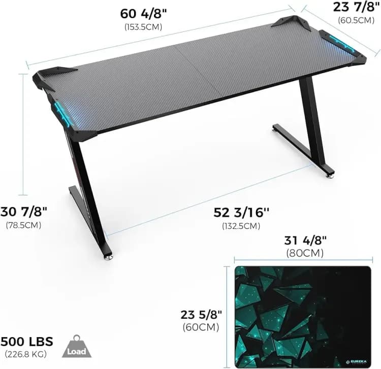 Eureka Ergonomic Z60 Gaming Desk - Image 4