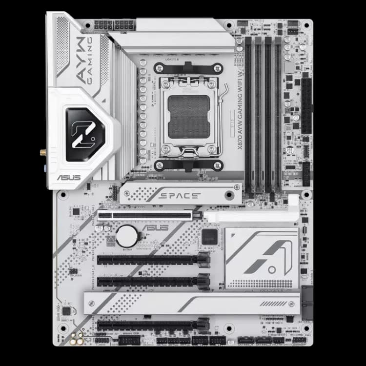 ASUS X870 AYW Gaming WiFi W AMD DDR5 Motherboard - Image 1