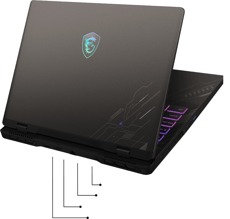 MSI Crosshair 16HX AI D2XWFKG-235XAE - Intel Core Ultra 7-255HX, RAM 16GB, 512GB, RTX 5060 8GB, 16 Inch QHD+ IPS 240Hz, Black - Image 2
