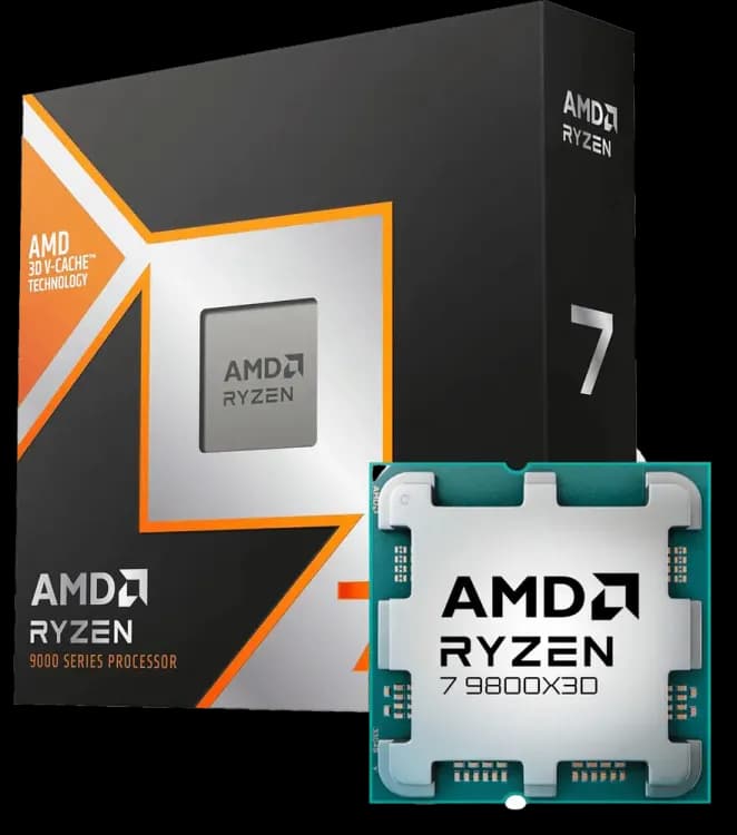 AMD RYZEN 7 9800X3D 8-Core, 16-Thread Desktop Processor box - Image 1