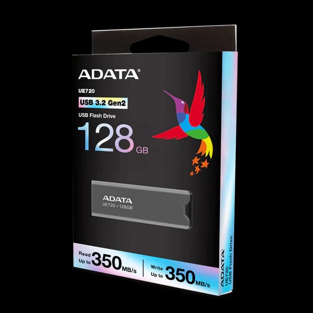 ADATA UE720 USB 3.2 Gen2 Flash Drive 350/350 MB/s SSD-Level Performance - 128GB