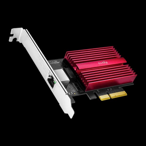 Cudy PE10G PCIe Network Card, 10GbE Ethernet Adapter, RJ45 Port, High-Speed LAN Expansion