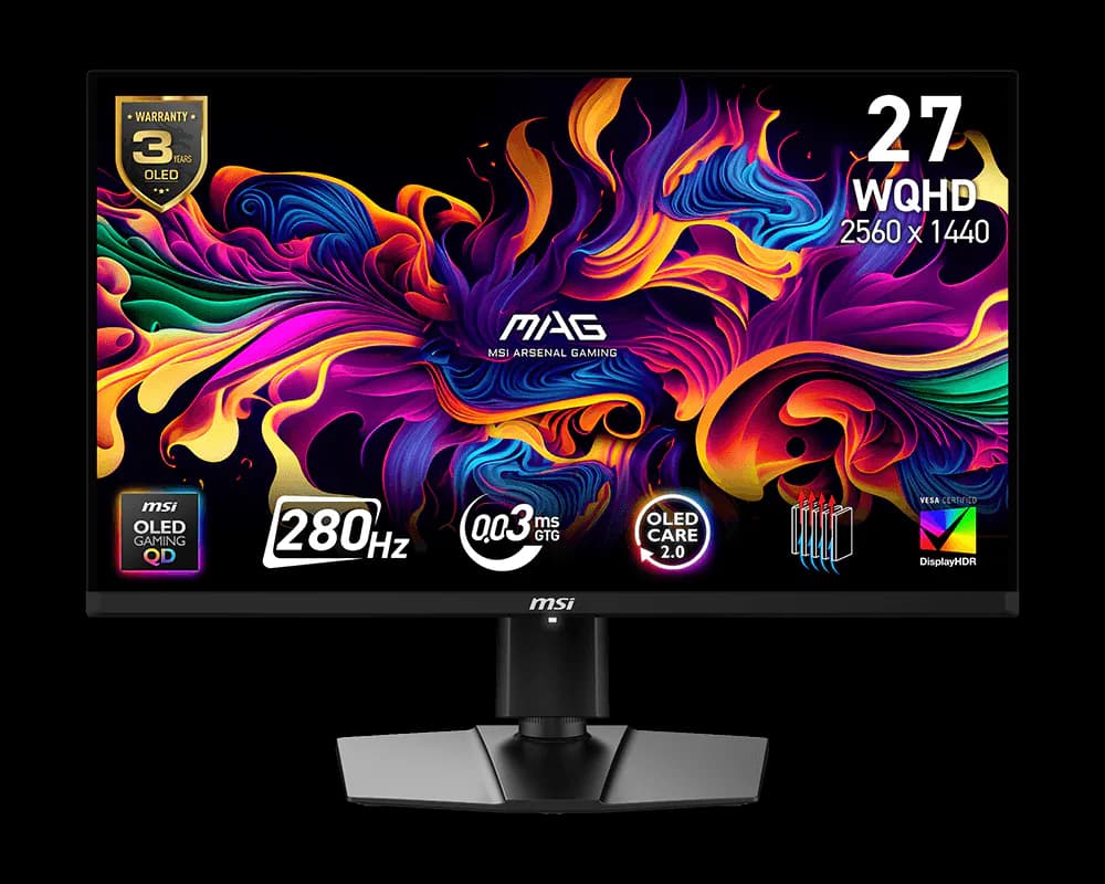 MSI MAG 271QP QD-OLED X28 - 27" WQHD 280Hz - 0.03ms - 3rd Gen QD-OLED ( Used ) )