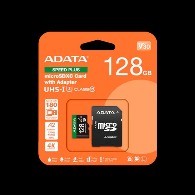 ADATA 128GB SPEED PLUS microSDXC UHS-I U3 Class 10 Card