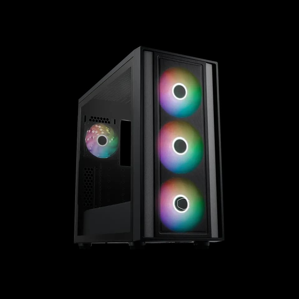 Case COOLER MASTER MasterBox 600 Mid Tower 4 Fan - Black
