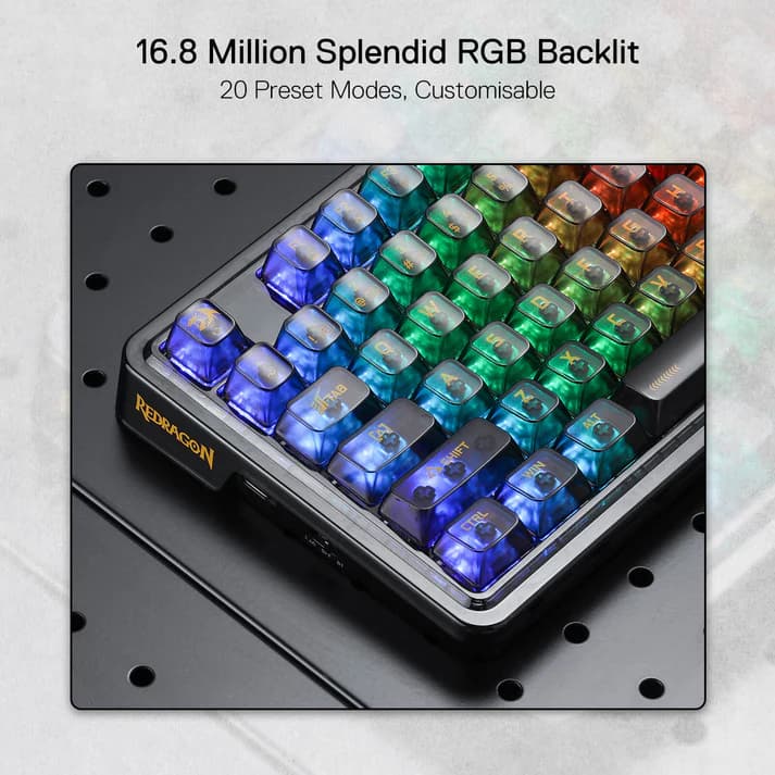 ELF PRO K649 Wireless Transparent Keyboard - Image 7