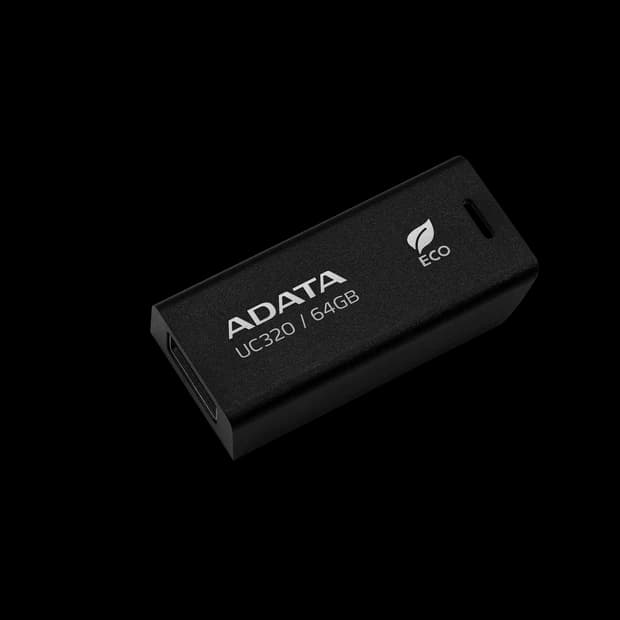DATA UC320 USB 3.2 Gen1 Flash Drive 85% PCR Plastic Eco-Friendly Capless Sliding Connector - 64GB - Image 3