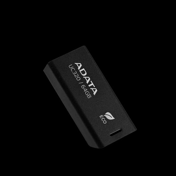 DATA UC320 USB 3.2 Gen1 Flash Drive 85% PCR Plastic Eco-Friendly Capless Sliding Connector - 64GB - Image 2