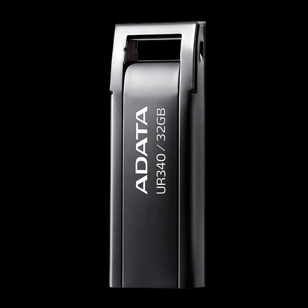 ADATA UR340 USB 3.2 Flash Drive Waterproof Dustproof Capless Glossy Black Nickel - 32GB - Image 4