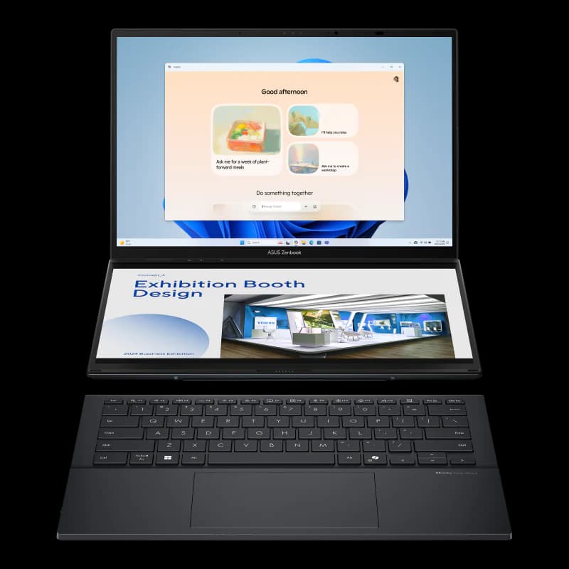 ASUS Zenbook DUO (2026) Dual 14" 3K 120Hz OLED Touchscreen Laptop