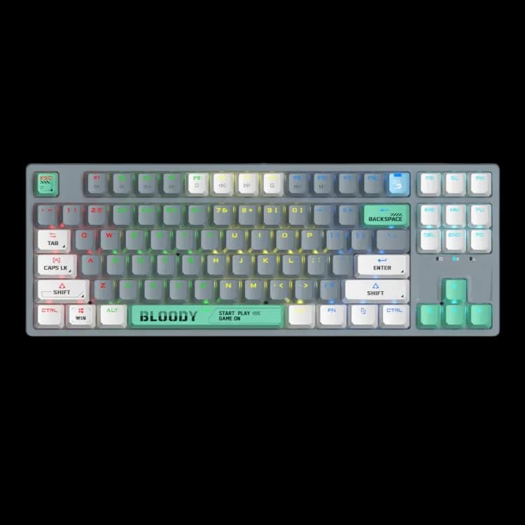 Bloody S87 TKL Mechanical Gaming Keyboard ( Ash / White)
