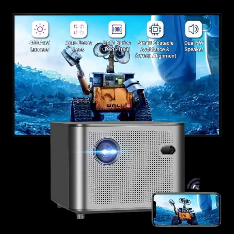 Hotack D052 Smart Led DLP Mini Projector Android WIFI Portable Proyector Beamer 4K For Home Theater Office