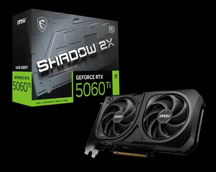 GeForce RTX™ 5060 Ti 16G SHADOW 2X OC