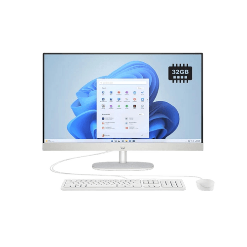 All in One HP 27-CR0156NH, Intel Core i7-1355U, RAM 32GB (Upgraded), SSD 1TB, Intel Graphics, 27 FHD IPS, White